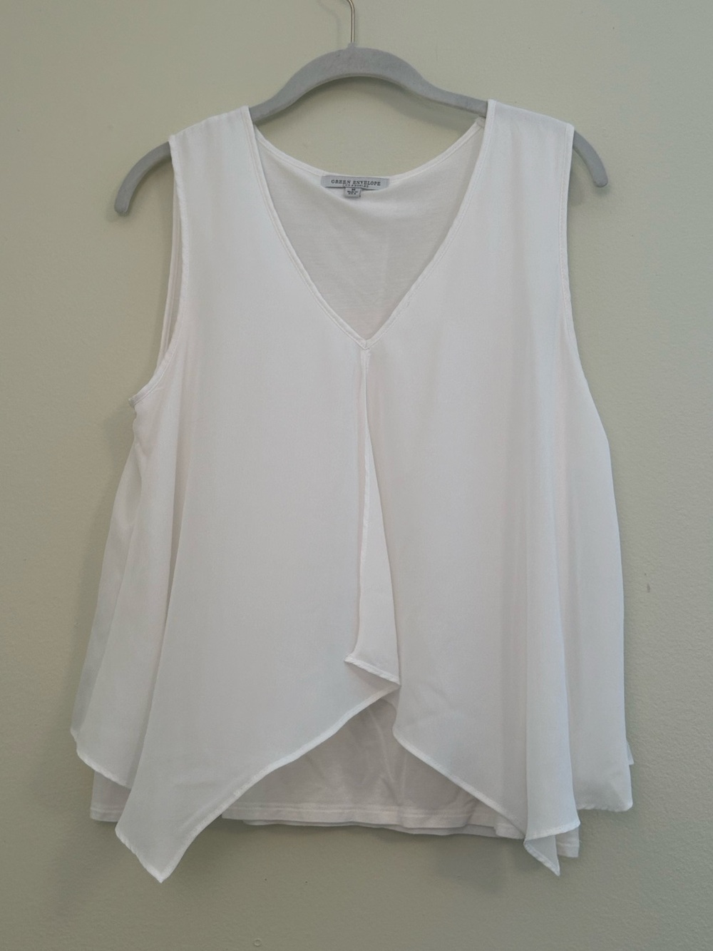 Green Envelope White Tank